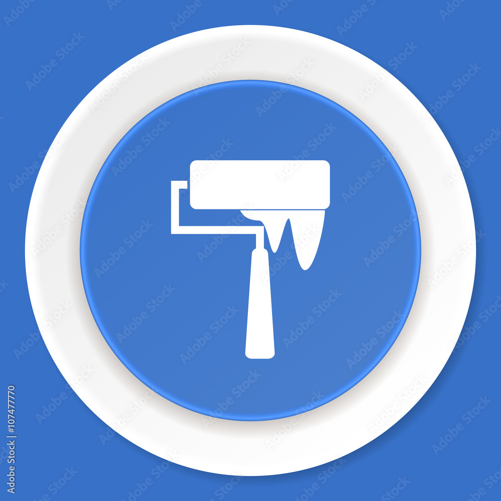 brush blue flat design modern web icon brush blue flat design modern web icon