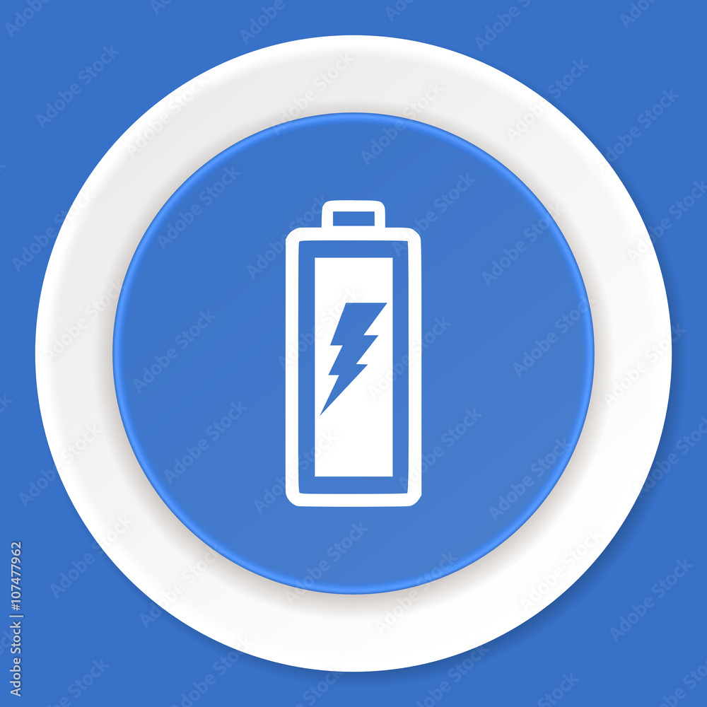 battery blue flat design modern web icon battery blue flat design modern web icon