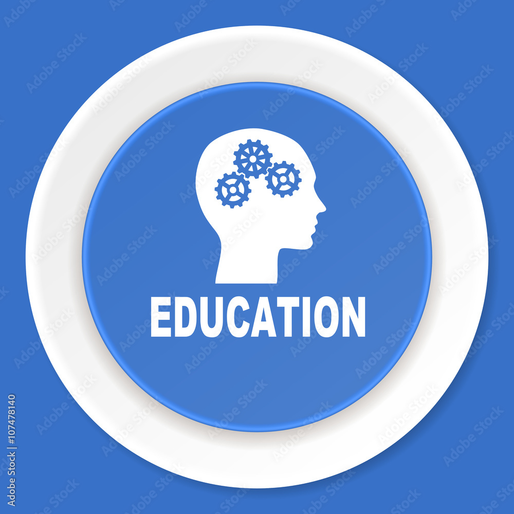 education blue flat design modern web icon education blue flat design modern web icon