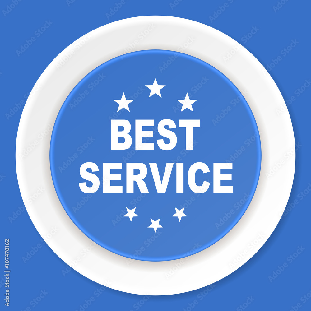 best service blue flat design modern web icon best service blue flat design modern web icon
