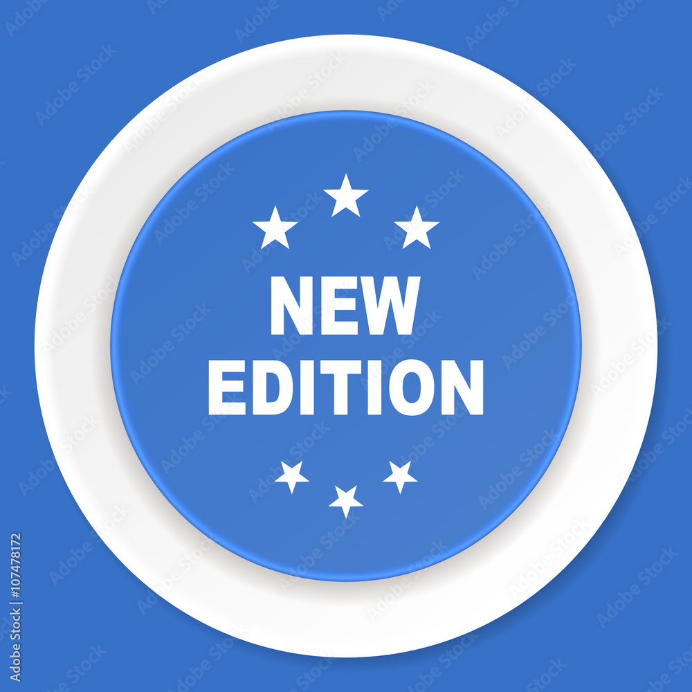 new edition blue flat design modern web icon new edition blue flat design modern web icon