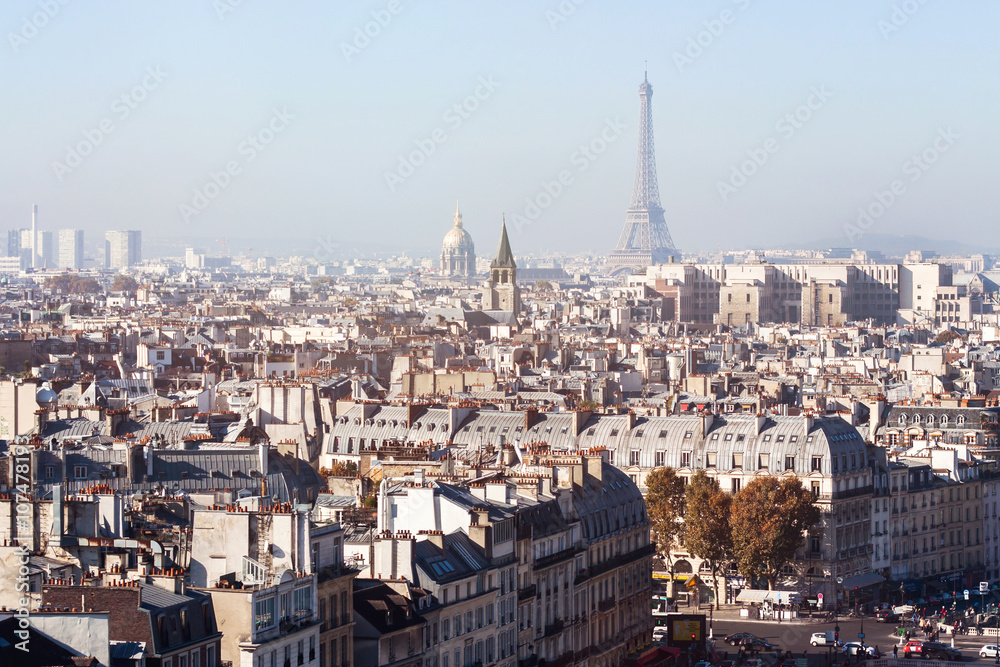 Naklejka premium skyline of Paris, France