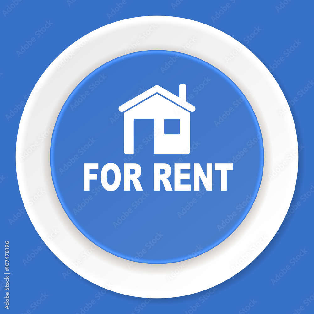 for rent blue flat design modern web icon for rent blue flat design modern web icon