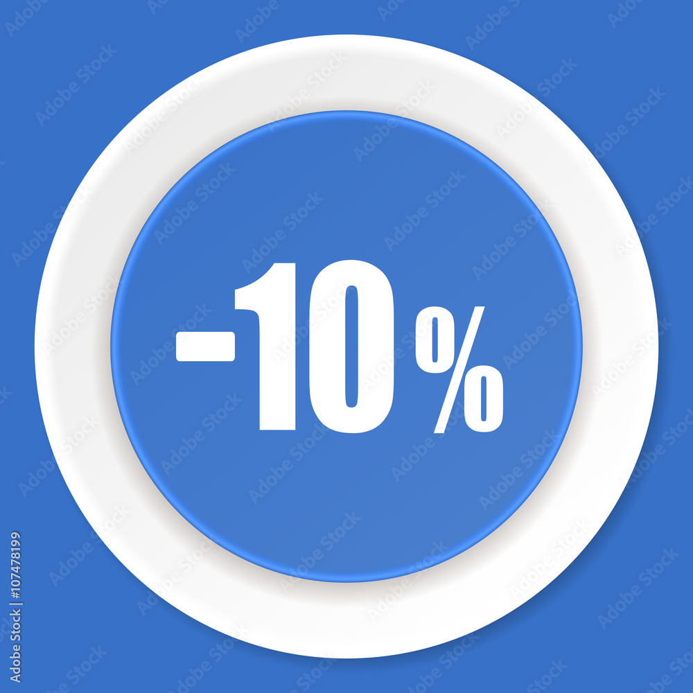 10 percent sale retail blue flat design modern web icon 10 percent sale retail blue flat design modern web icon