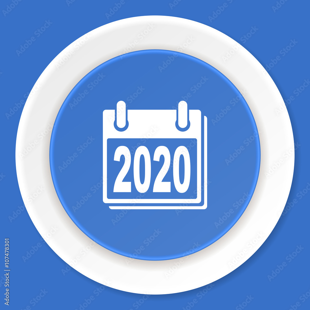 new year 2020 blue flat design modern web icon new year 2020 blue flat design modern web icon