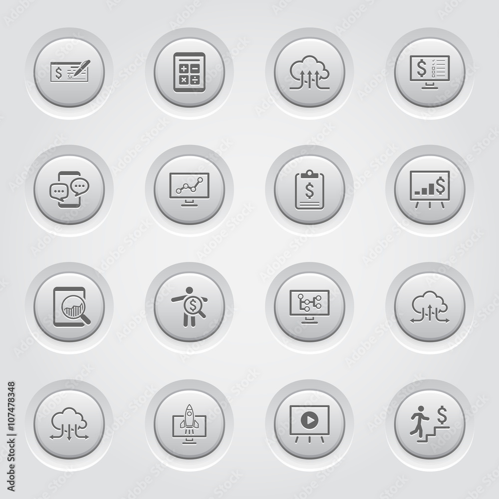 Business and Money Icons Set Business and Money Icons Set
