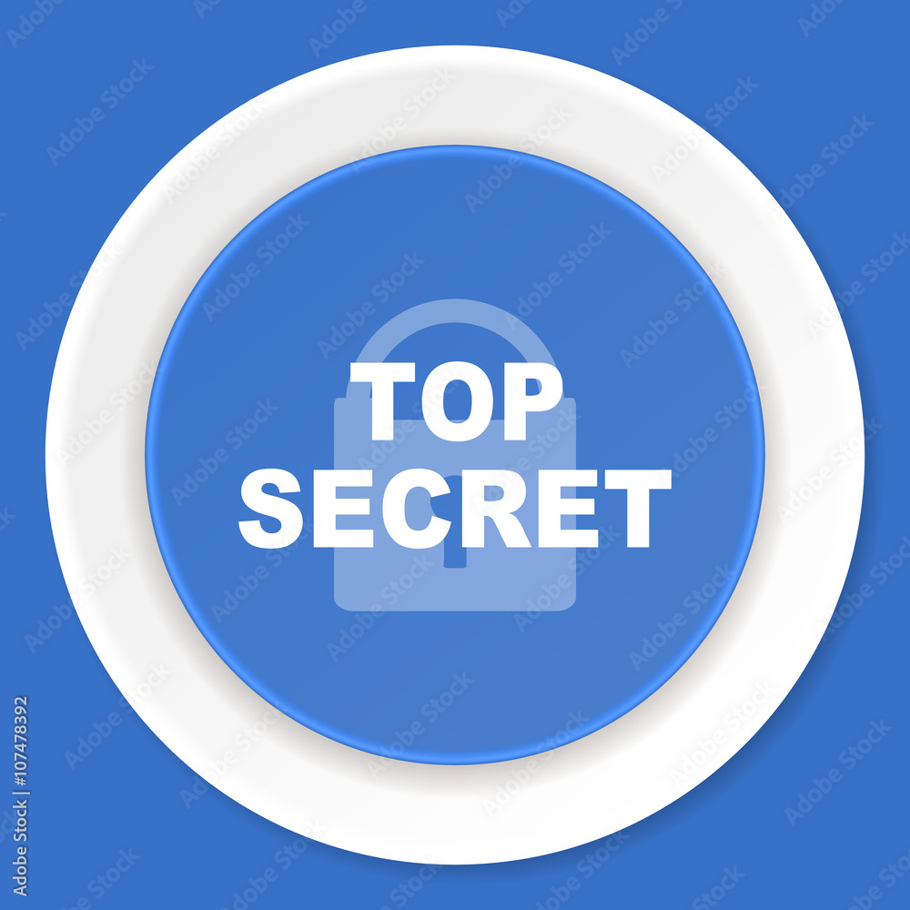 top seret blue flat design modern web icon top seret blue flat design modern web icon