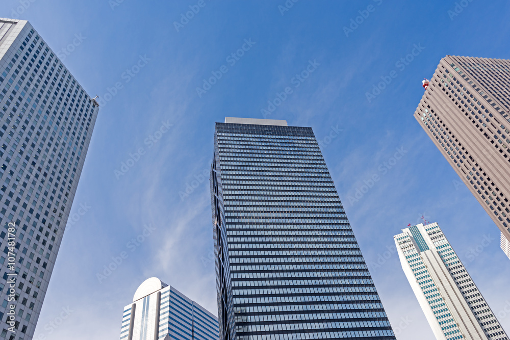 Office buildings at Shinjuku district of Tokyo in Japan