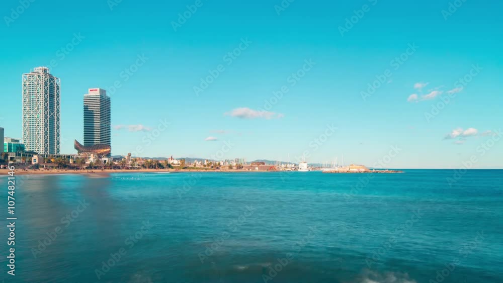 mediterranean sea barcelona sunny day beach panorama 4k time lapse
mediterranean sea barcelona sunny day beach panorama 4k time lapse