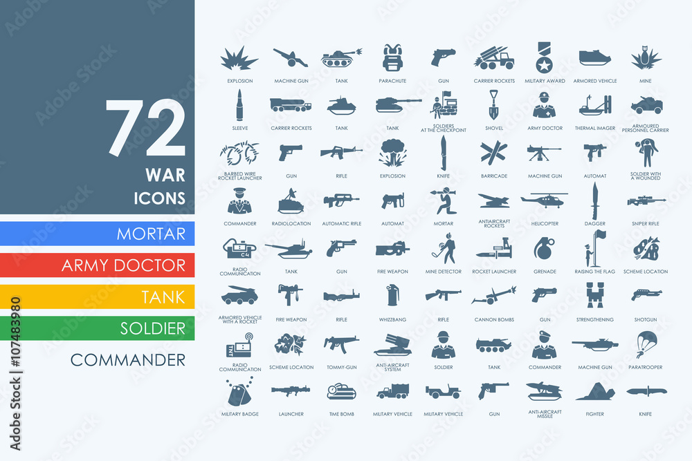 Set of war icons