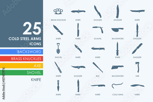 Set of cold arms icons