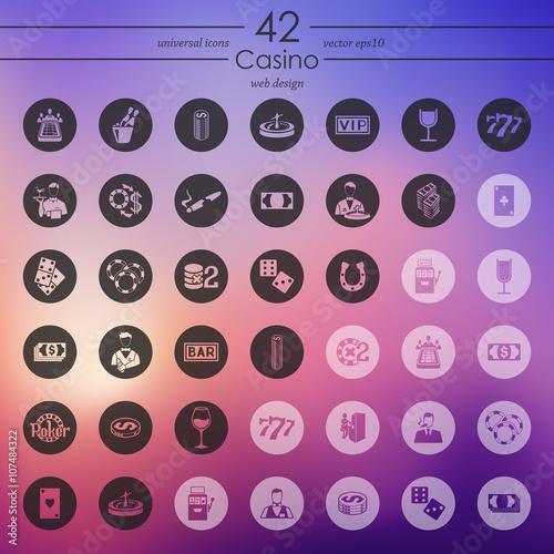 Set of casino icons