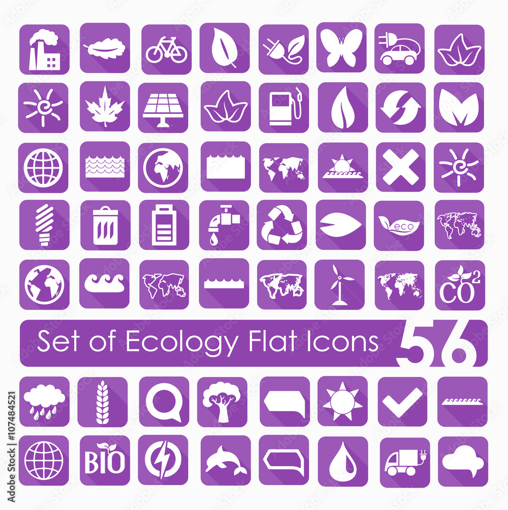 Set of ecology icons Set of ecology icons