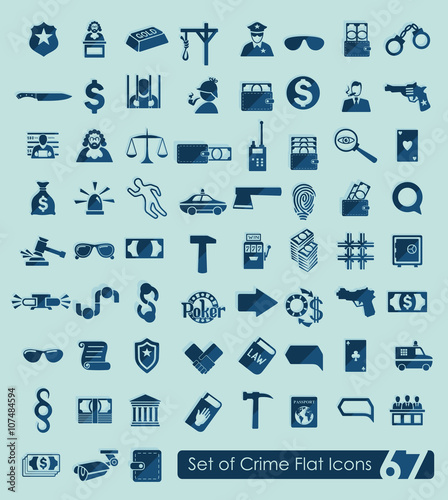 Set of crime icons