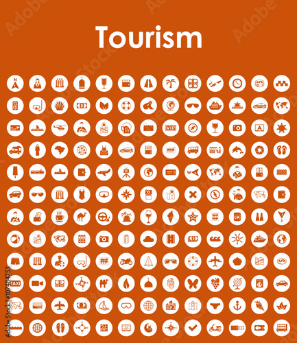 Set of tourism simple icons