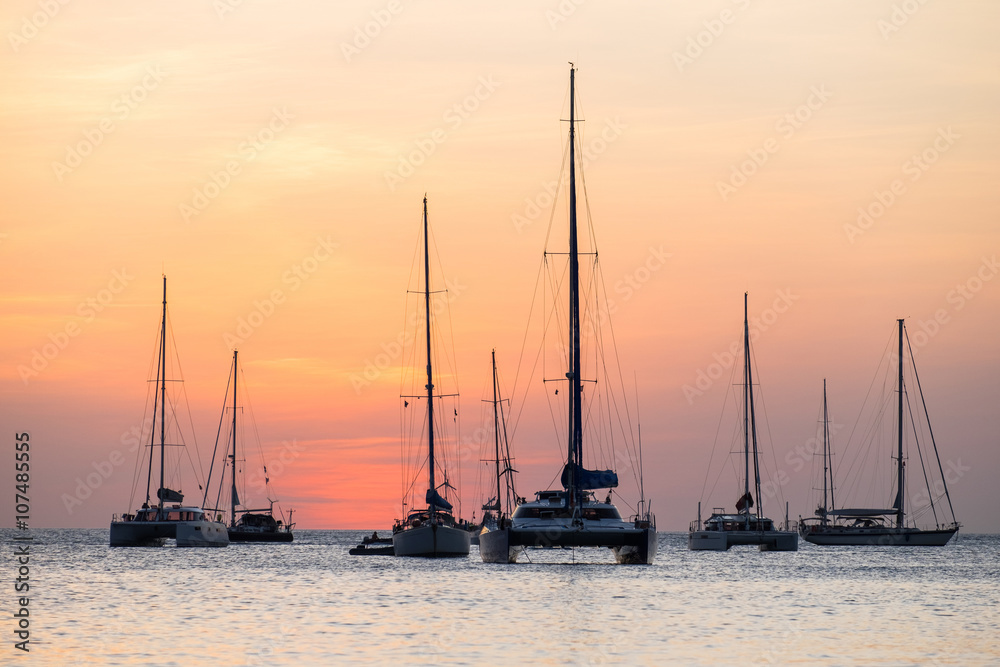 Boat sunset