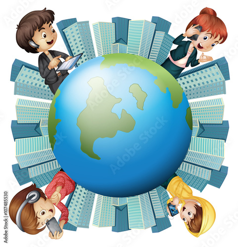 People and communication around the world