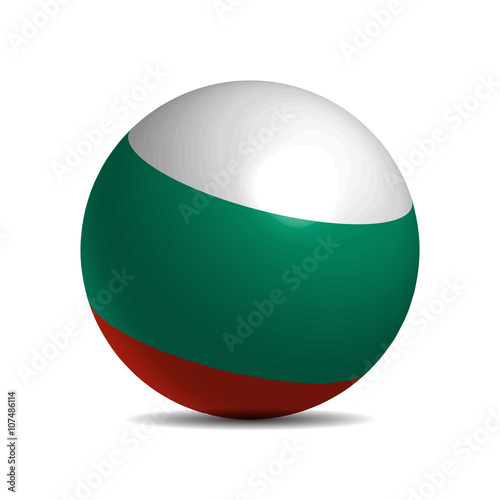 Bulgaria flag on a 3d ball