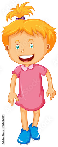 Little girl in pink dress