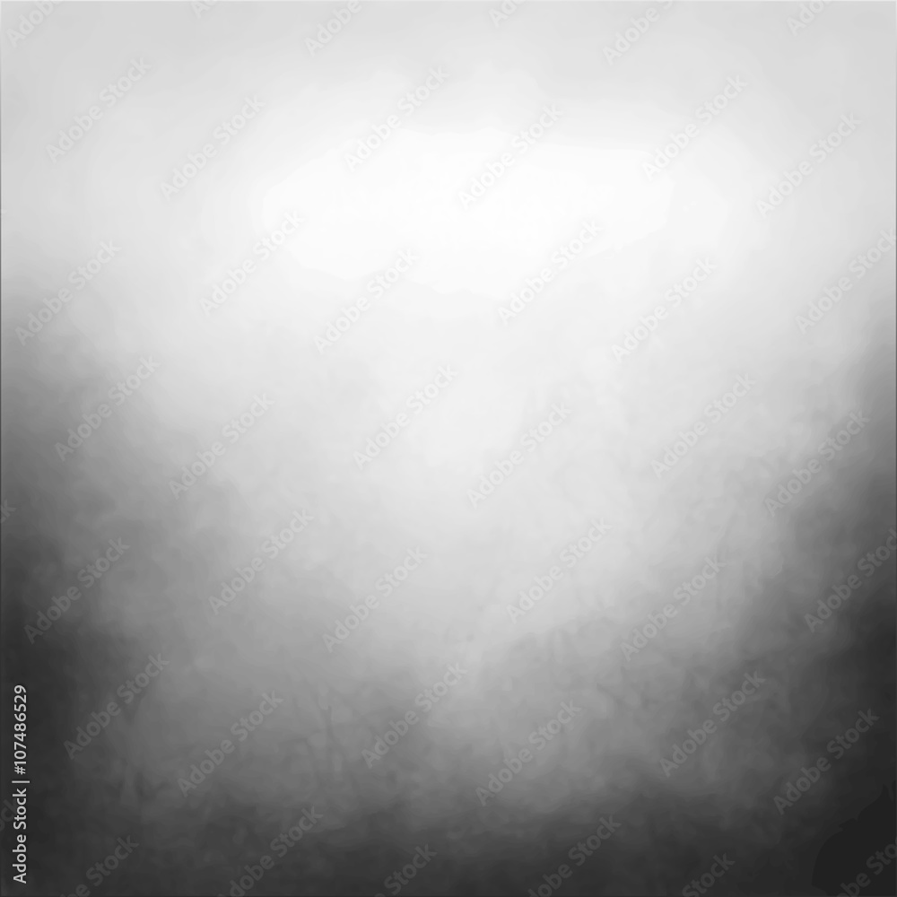 black and white vector background with cloudy white center and gradient