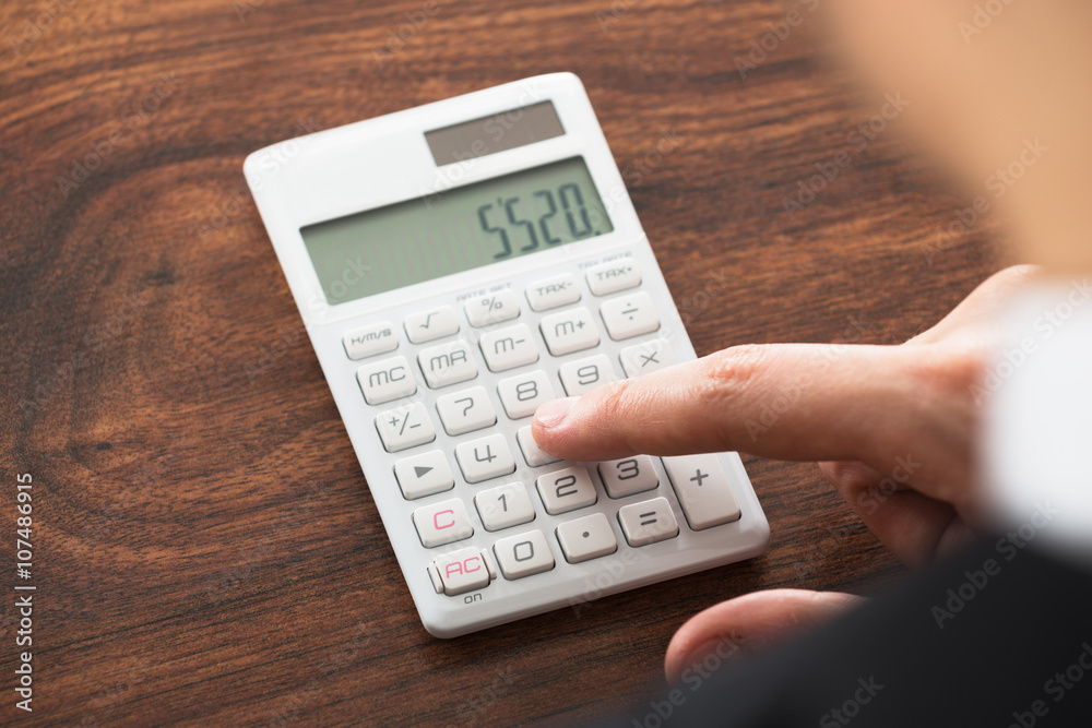 Businessman Hand Working On Calculator Businessman Hand Working On Calculator