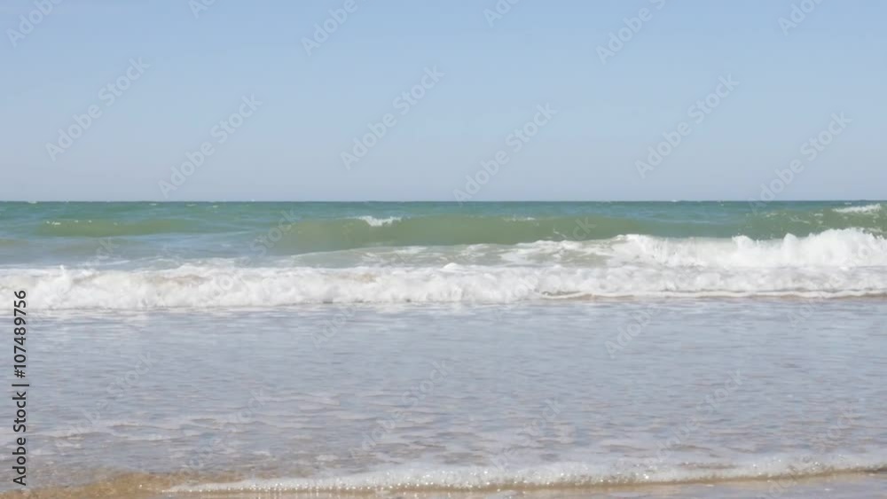 Sea scenery and waves under clear blue sky slow-mo 1080p FullHD footage - Slow motion waves on dream ocean scenery 1920X1080 HD video Sea scenery and waves under clear blue sky slow-mo 1080p FullHD footage - Slow motion waves on dream ocean scenery 1920X1080 HD video