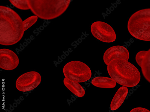 Abstract 3D red blood cells, scientific or medical or microbiolo
