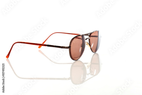  Sunglasses on White background,selective focus