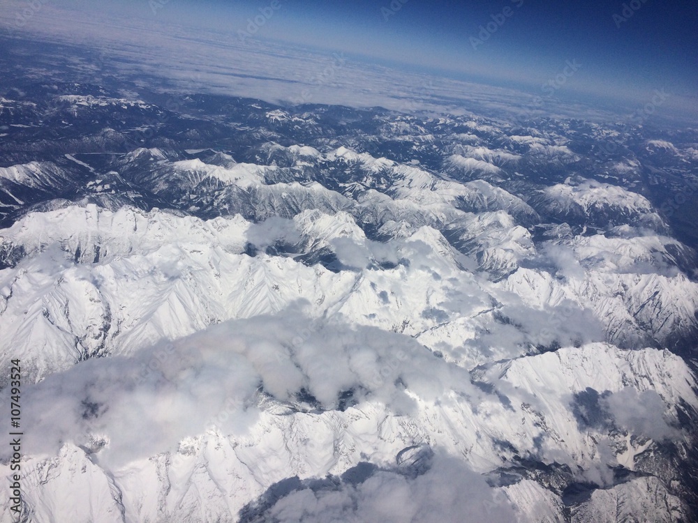 Alpen vom Flieger au