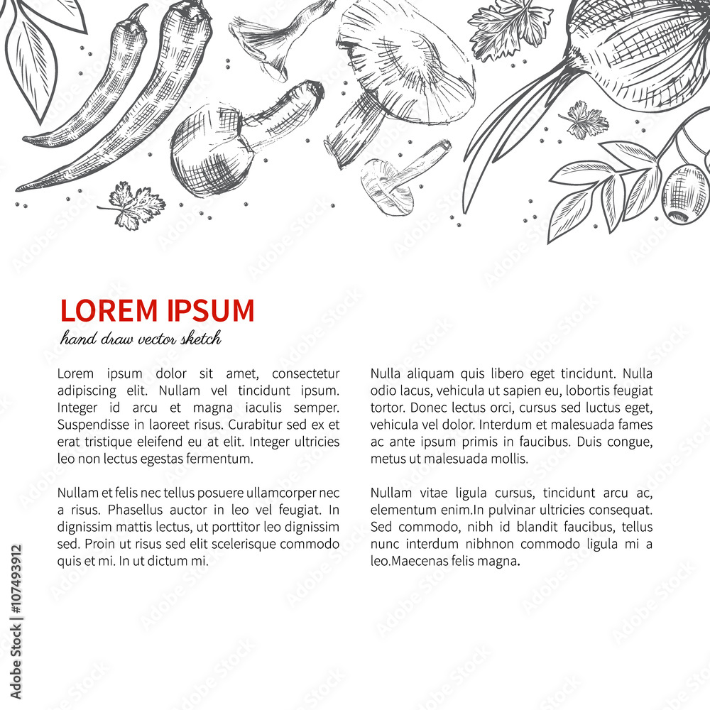 Hand drawn sketch vegetables, Vector illustration mushrooms, olive, pepper, onion isolated on white, Ideal for use in organic food industry, healthy green food market, vegetarian restaurant menu Hand drawn sketch vegetables, Vector illustration mushrooms, olive, pepper, onion isolated on white, Ideal for use in organic food industry, healthy green food market, vegetarian restaurant menu