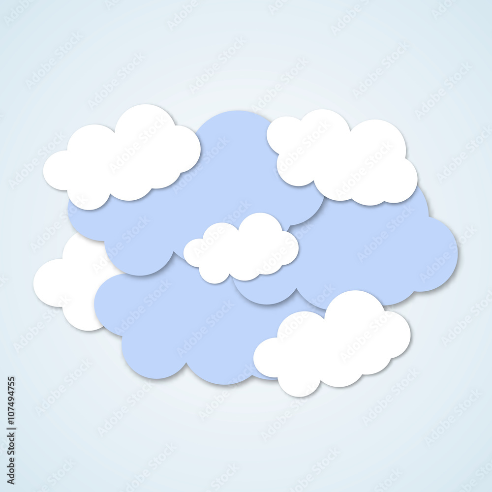flat cloud card