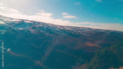 sunset light mountain medow 4k time lapse spain
