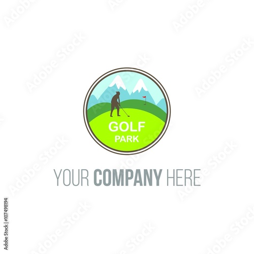 golf logo icon vector