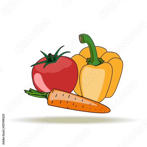 Set of vegetables, vector illustration