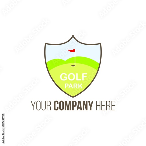 golf logo icon vector