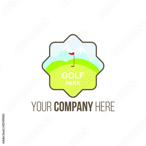 golf logo icon vector