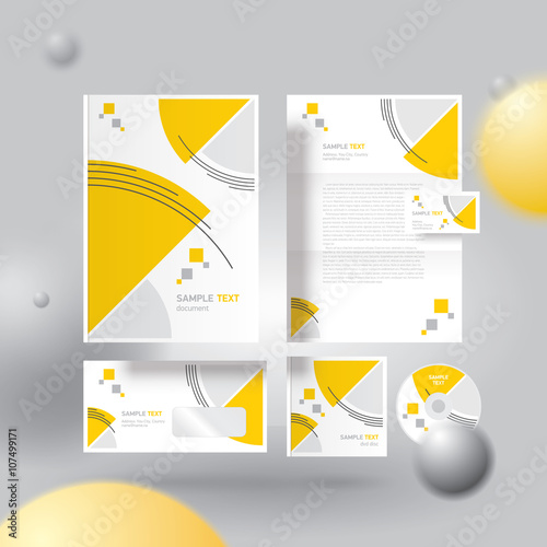 Corporate identity design template circles