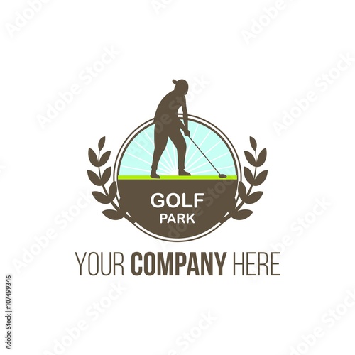 golf logo icon vector