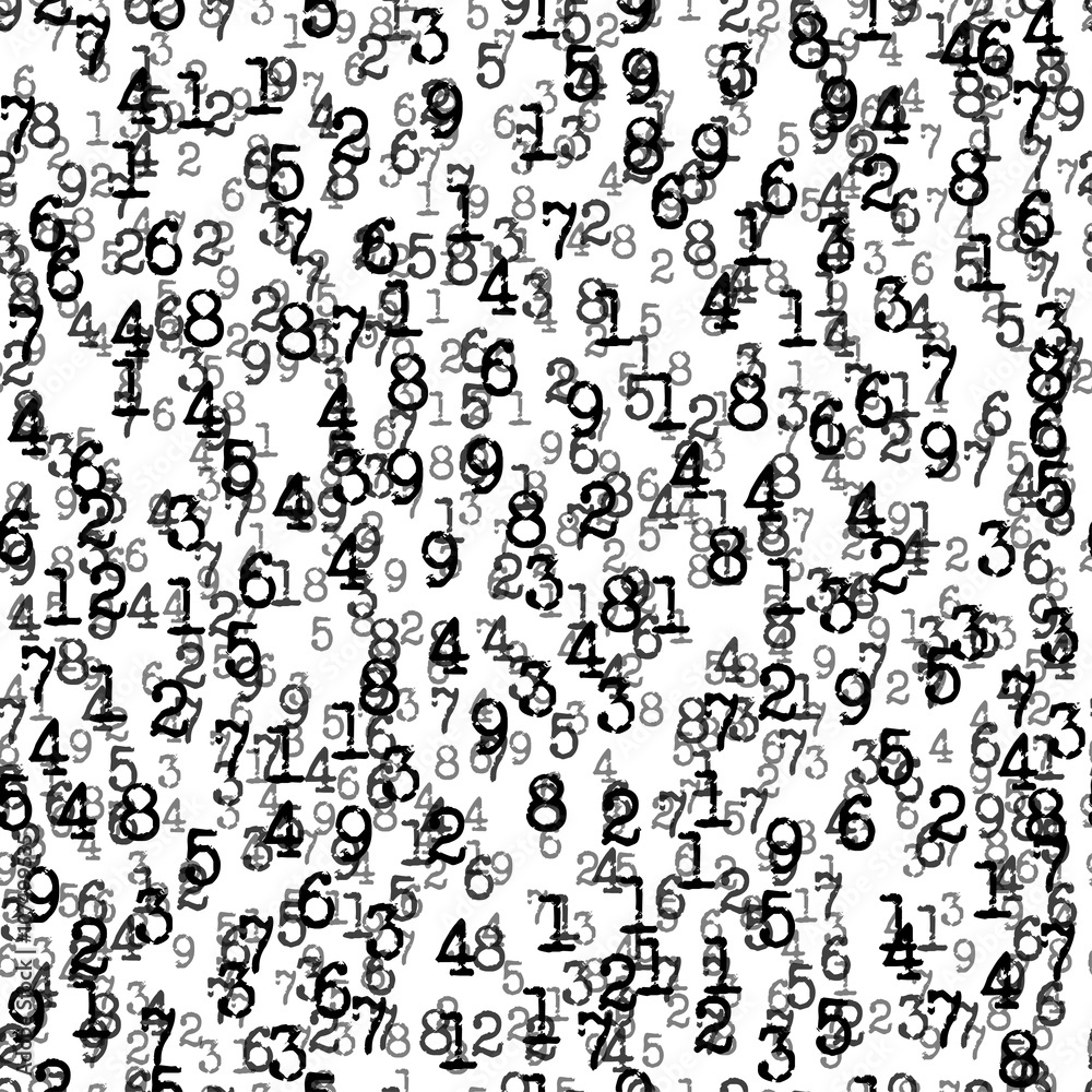 numeral seamless pattern 