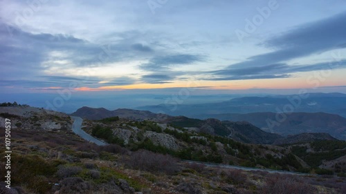 sunset spain mountain part near sierra neveda road 4k time lapse
