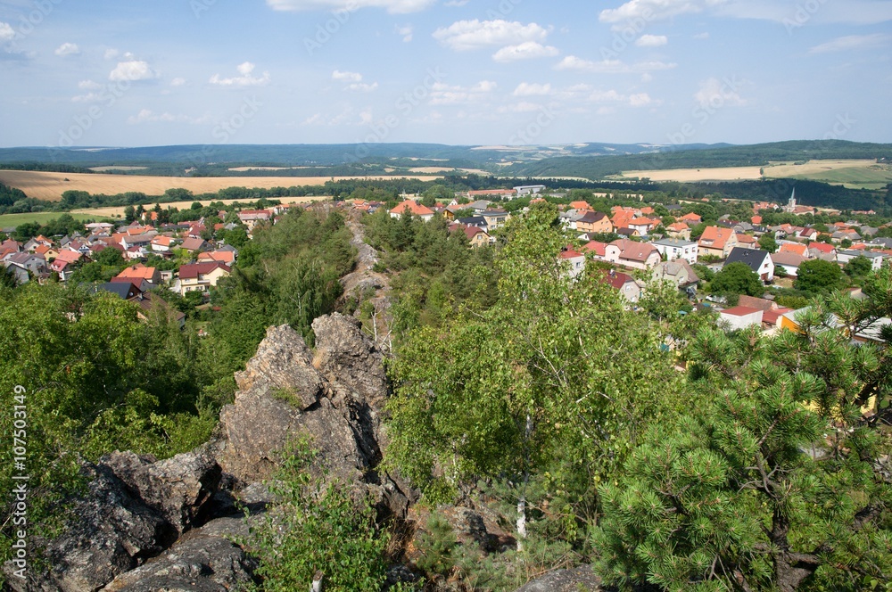 Village Hudlice near Beroun, Central Bohemia, Czech republic