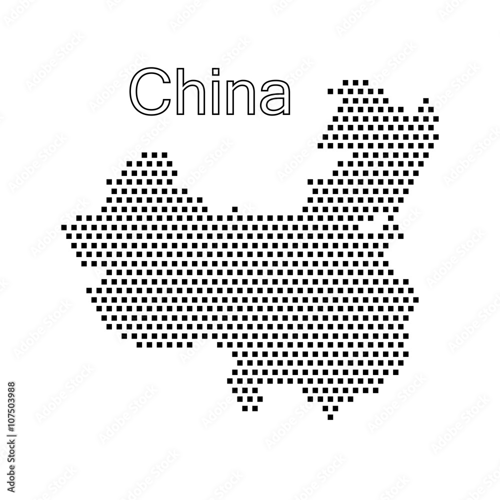 map of China,dot