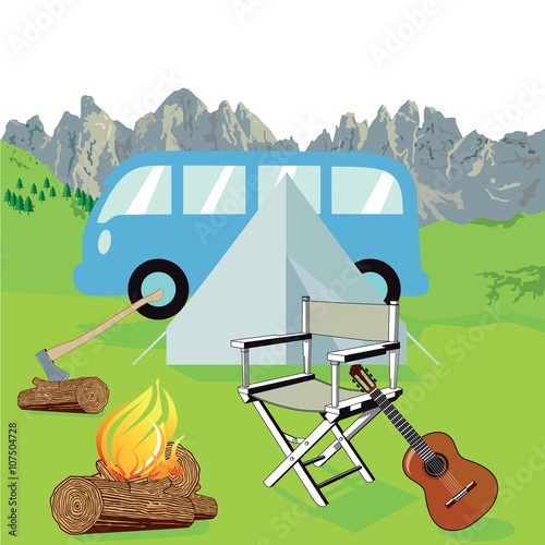 Sommer Camp in den Bergen