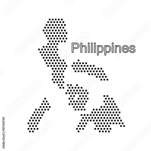 Billede på lærred map of Philippines,dot