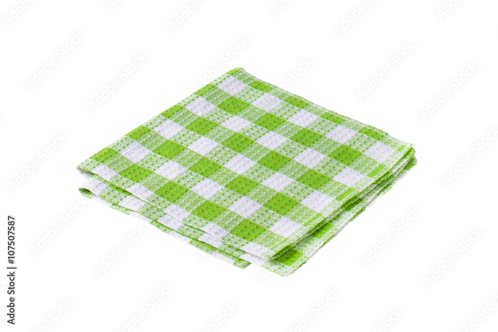Green and white tea towel Green and white tea towel