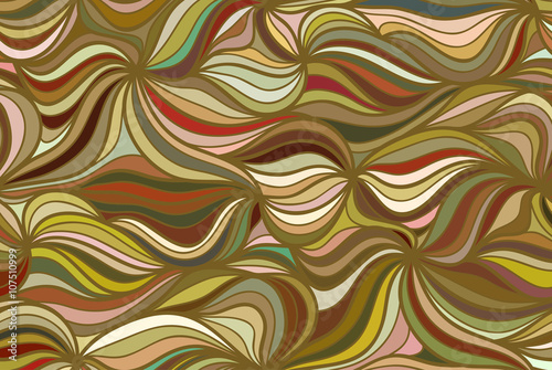 Vector wave background of doodle drawn lines