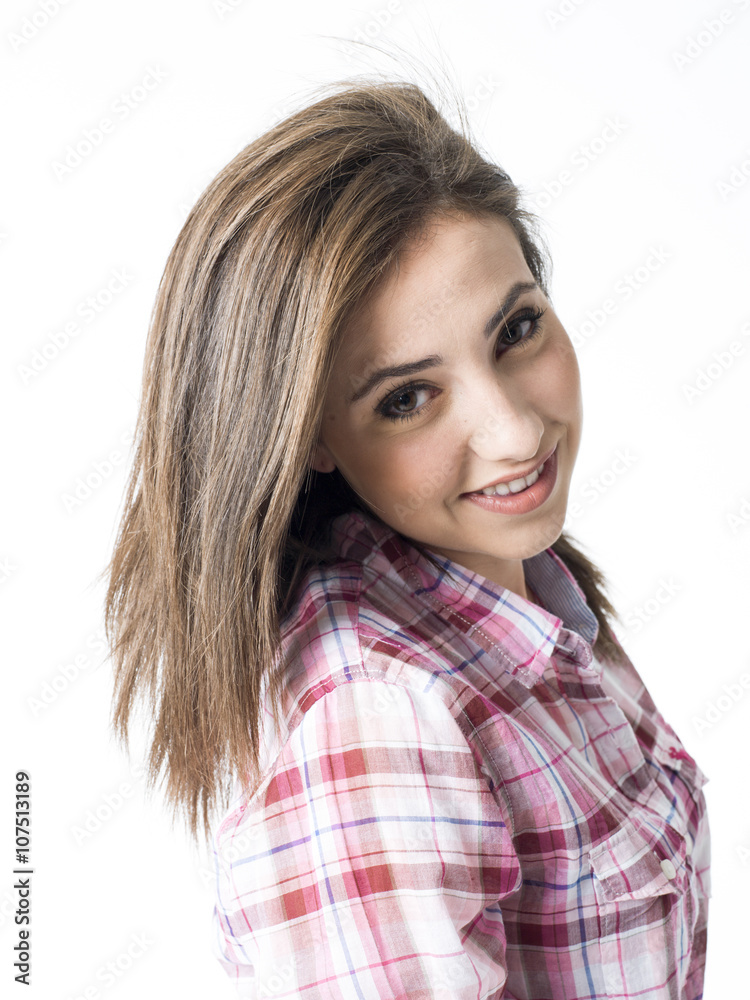 portrait of a beautiful young short haired woman portrait of a beautiful young short haired woman
