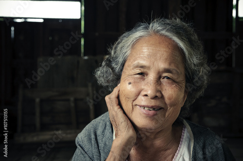 Portrait of senior woman at the home