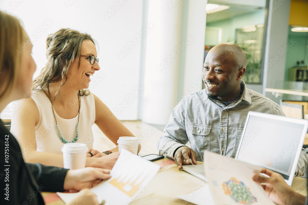 Business people working together in cafe Business people working together in cafe