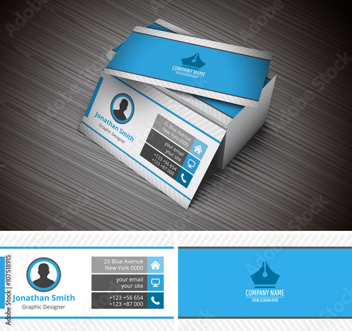 Business card. File contains text editable AI, EPS10,JPEG and free font link used in design.